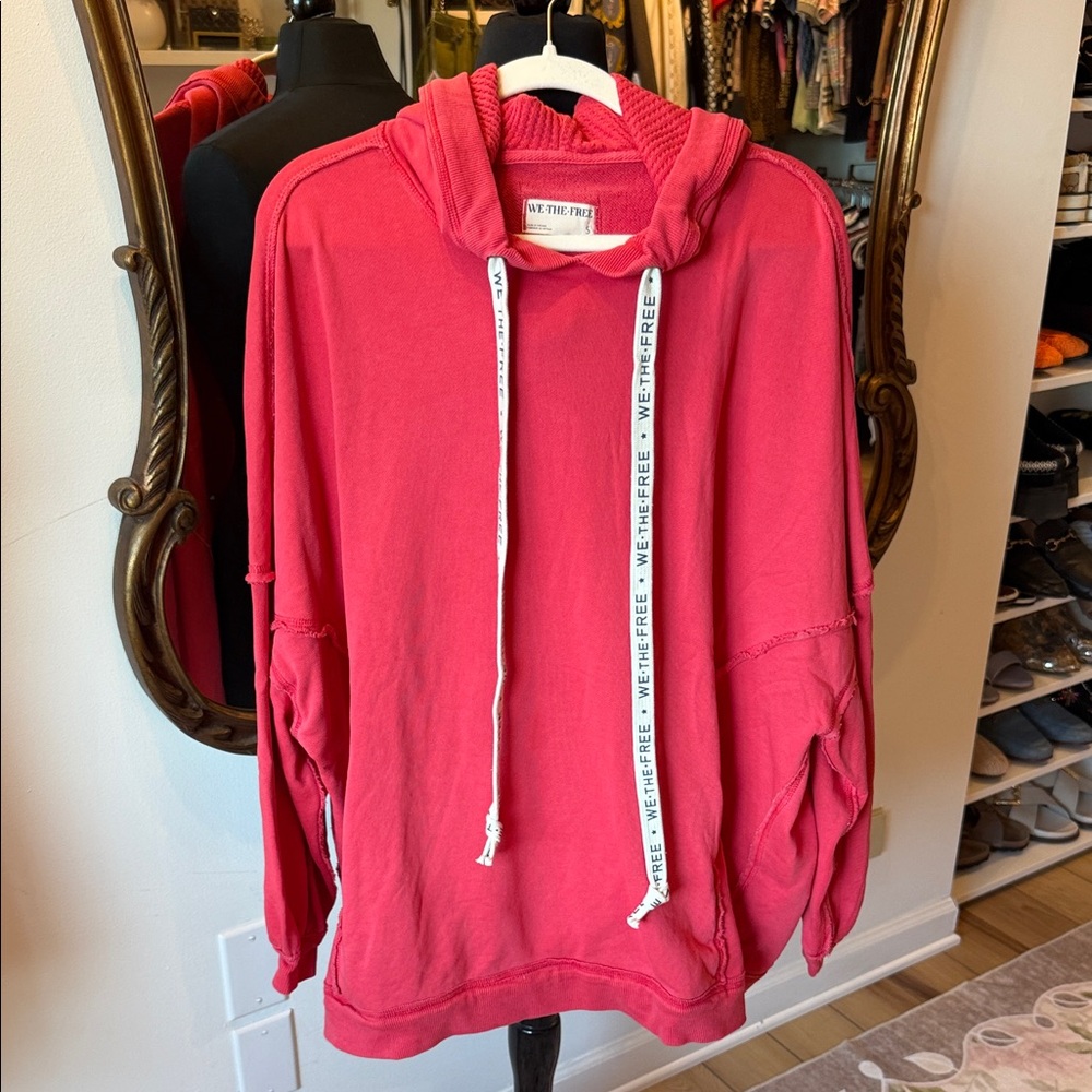 We The Free Red Hoodie Sweater